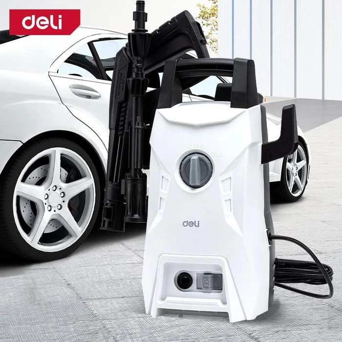 Deli 1400W Professional 110 Bar High Pressure Washer | Heavy-Duty Copper Coil Pump Jet Cleaner with 6.5L/min Flow, Auto-Stop System & 5M Hose | EDL882102