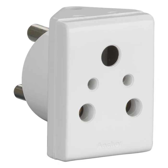 Anchor by Panasonic 16A 3-Pin Pilot Multiplug Adaptor (White & Ivory Options) | 240V Heavy-Duty Multi-Pin Socket Splitter for Kitchen & High-Load Appliances | 3166 / 3166 IV