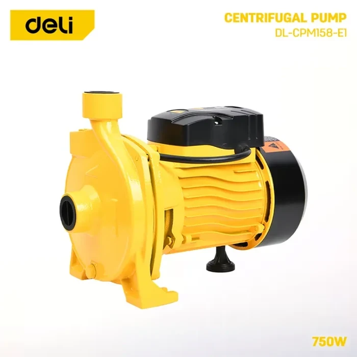 Deli 1.0HP Professional Centrifugal Water Pump | Heavy-Duty 750W Pure Copper Wire Motor with Stainless Steel Impeller, Electrophoresis Anti-Rust Body & 120L/min High Flow | EDL-CPM158-E1