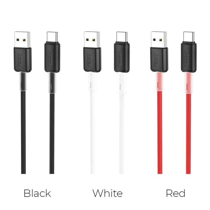 HOCO Soft Silicone Charging Cable | Type-C High-Fidelity Connectivity Logic | 3.0A Power Matrix | X48